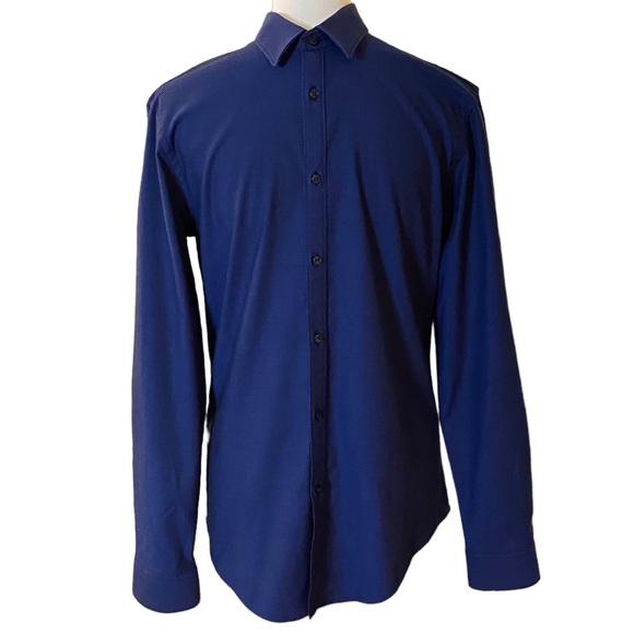 Zara Other - Zara Mens Slim Fit Medium Blue Button Down Collared Long Sleeved Shirt